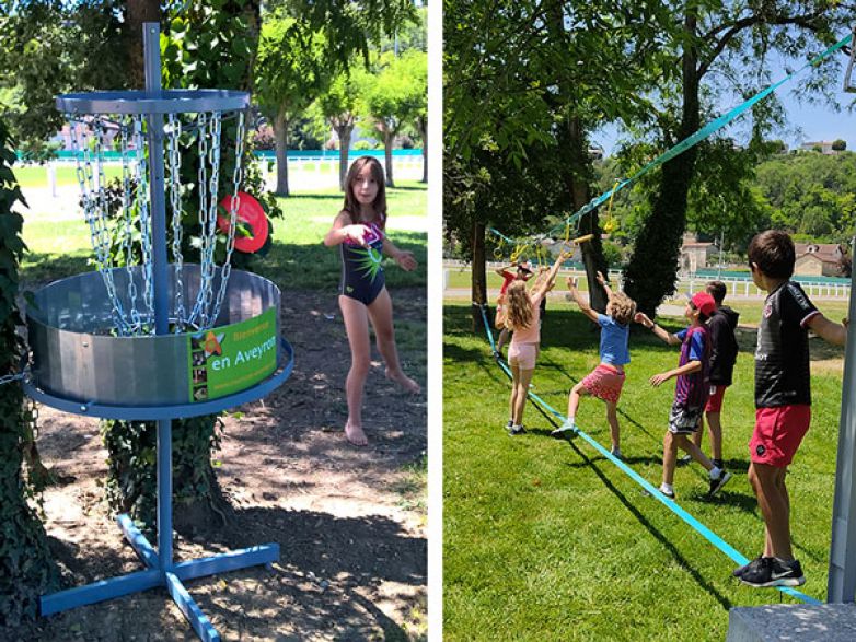 Disc golf - Slack line